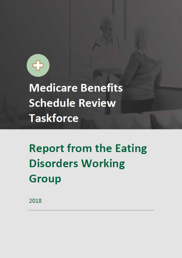 Cover image of final clinical committee report for Eating Disorders Working Group