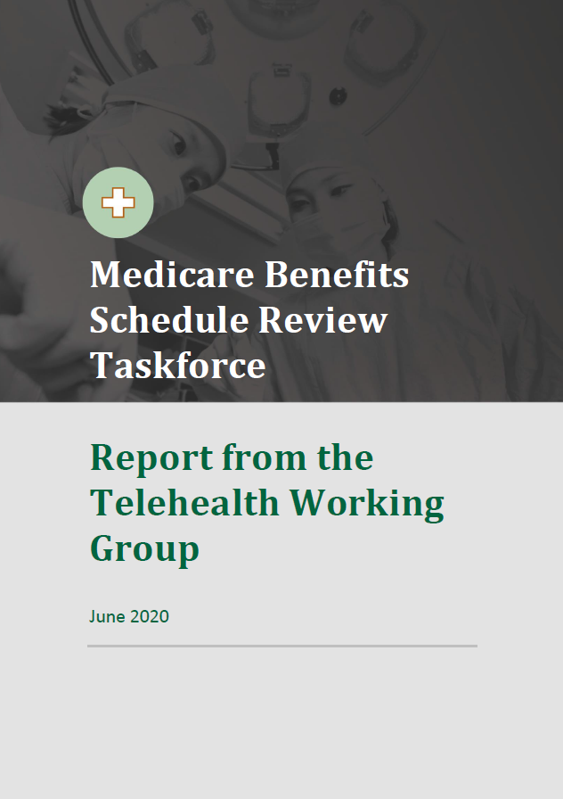 Cover image of final clinical committee report for Telehealth Working Group