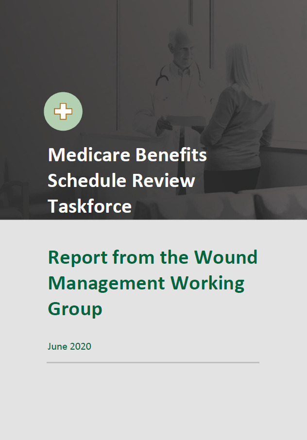Cover image of final clinical committee report for the Wound Management Working Group