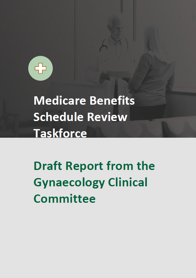 Cover image of final clinical committee report for Gynaecology