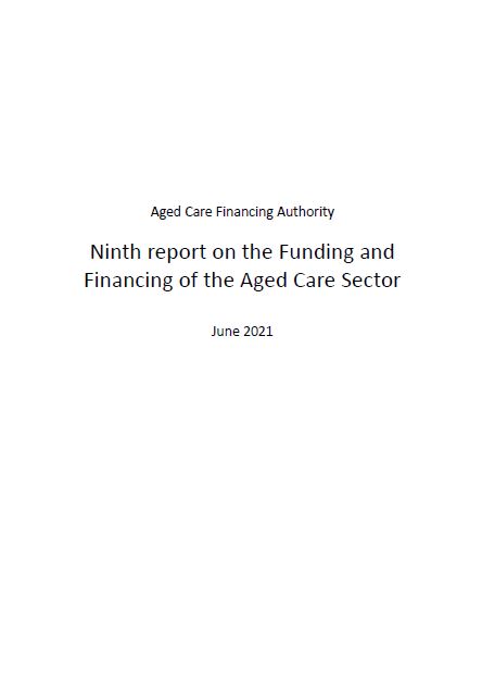 Ninth Report on the Funding and Financing of the Aged Care Industry – July 2021