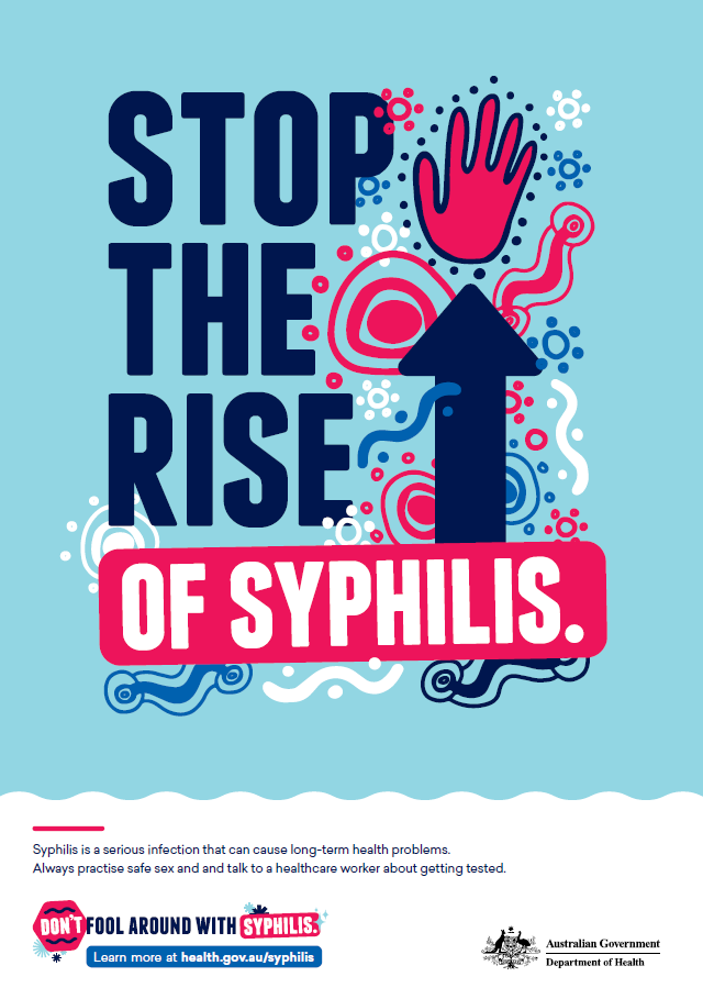 Stop the rise of syphilis poster