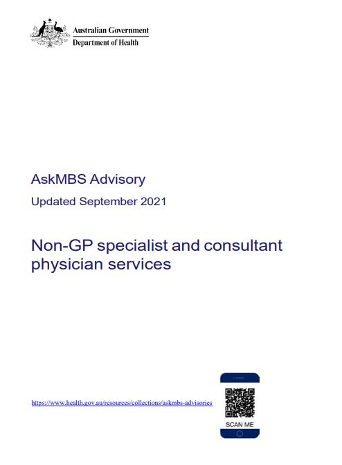 Cover of AskMBS Advisory non-gp specialist