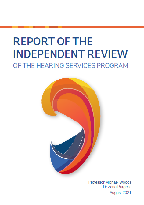 Cover image for the Report of the Independent Review of the Hearing Services Program 