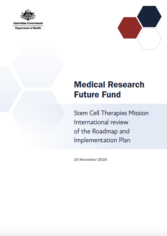 MRFF Stem Cell Therapies Mission International Review of the Roadmap and Implementation Plan cover image