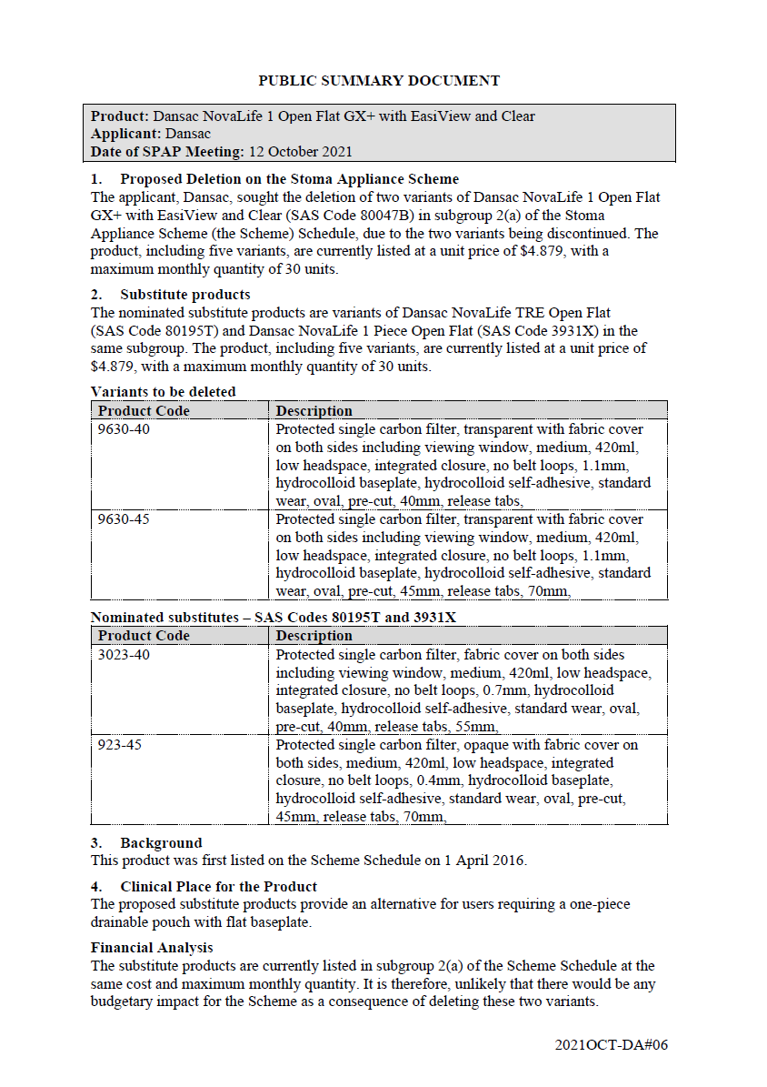NovaLife 1 Open Flat GX+ with EasiView and Clear – SAS Code 80047B