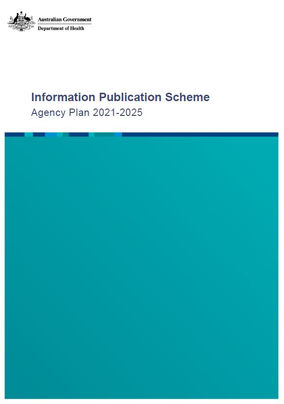  Cover image for the Department of Health's Information Publication Scheme Agency Plan