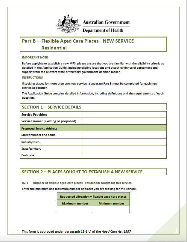 Cover image for 2021–22 Flexible aged care places (Multi-purpose services) allocations round – Application – Part A: Applicant details