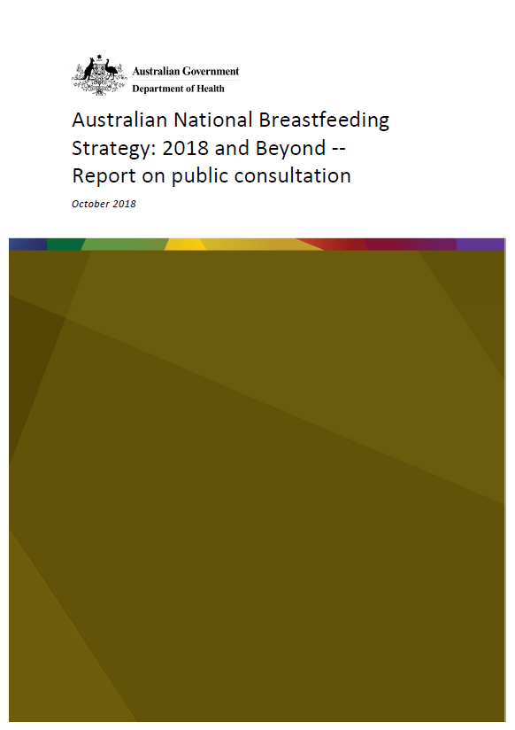 Cover image for Australian National Breastfeeding Strategy – Report on stakeholder consultations, October 2018