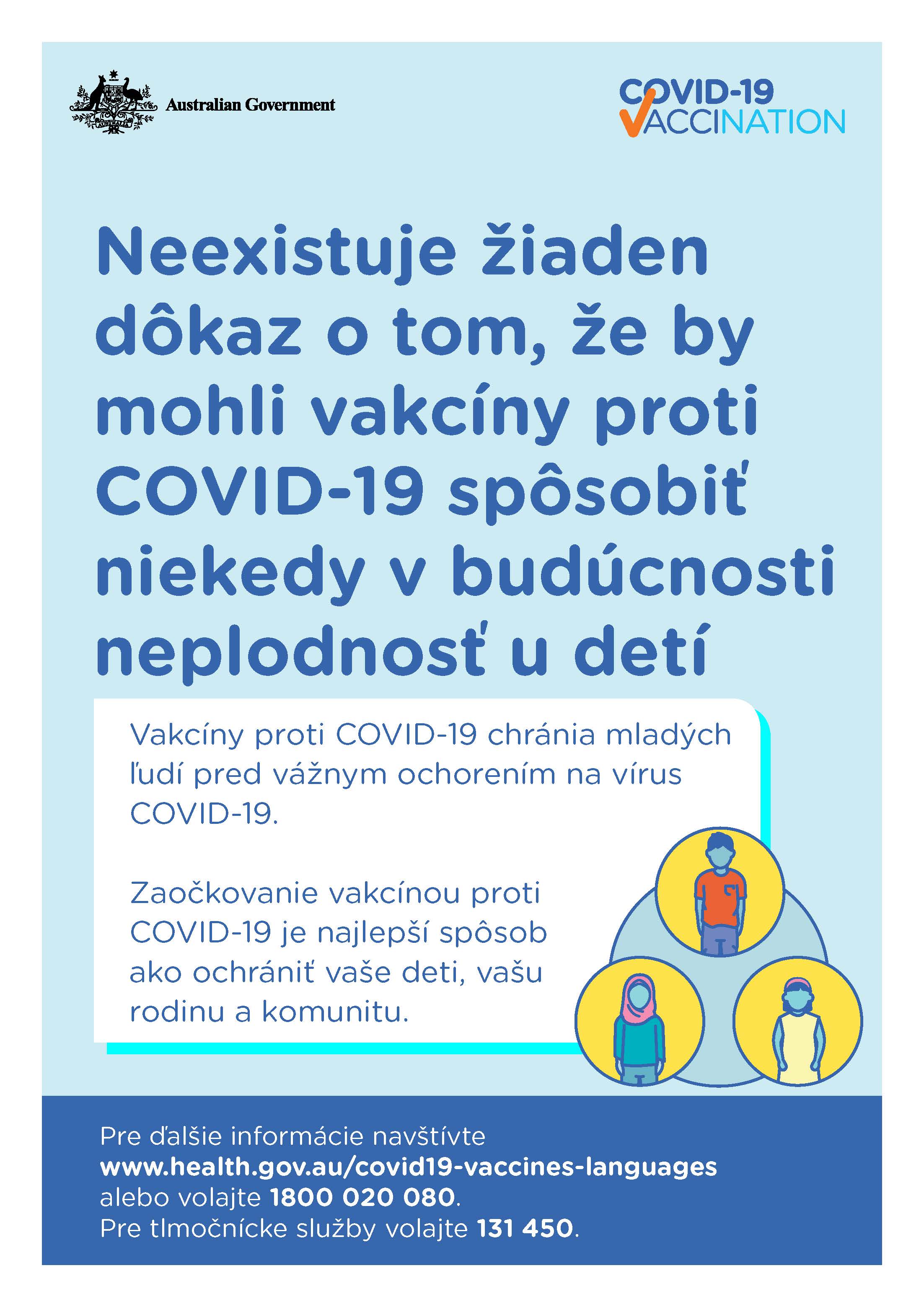 COVID-19 vaccination – Neexistuje žiaden dôkaz o tom, že by mohli vakcíny proti COVID-19 spôsobiť niekedy v budúcnosti neplodnosť u detí (No evidence of future infertility)