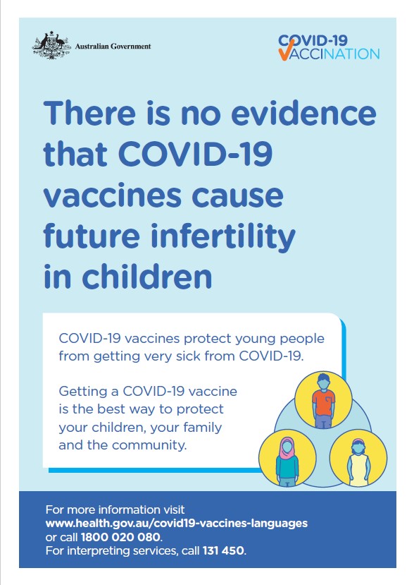 Coronavirus (COVID-19) – No evidence that COVID-19 vaccines cause future infertility 