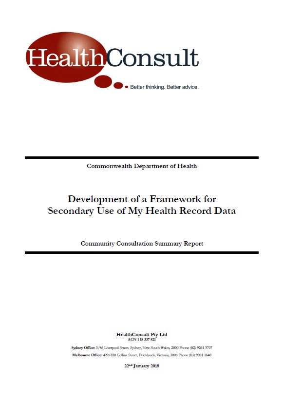Community consultation summary report cover image