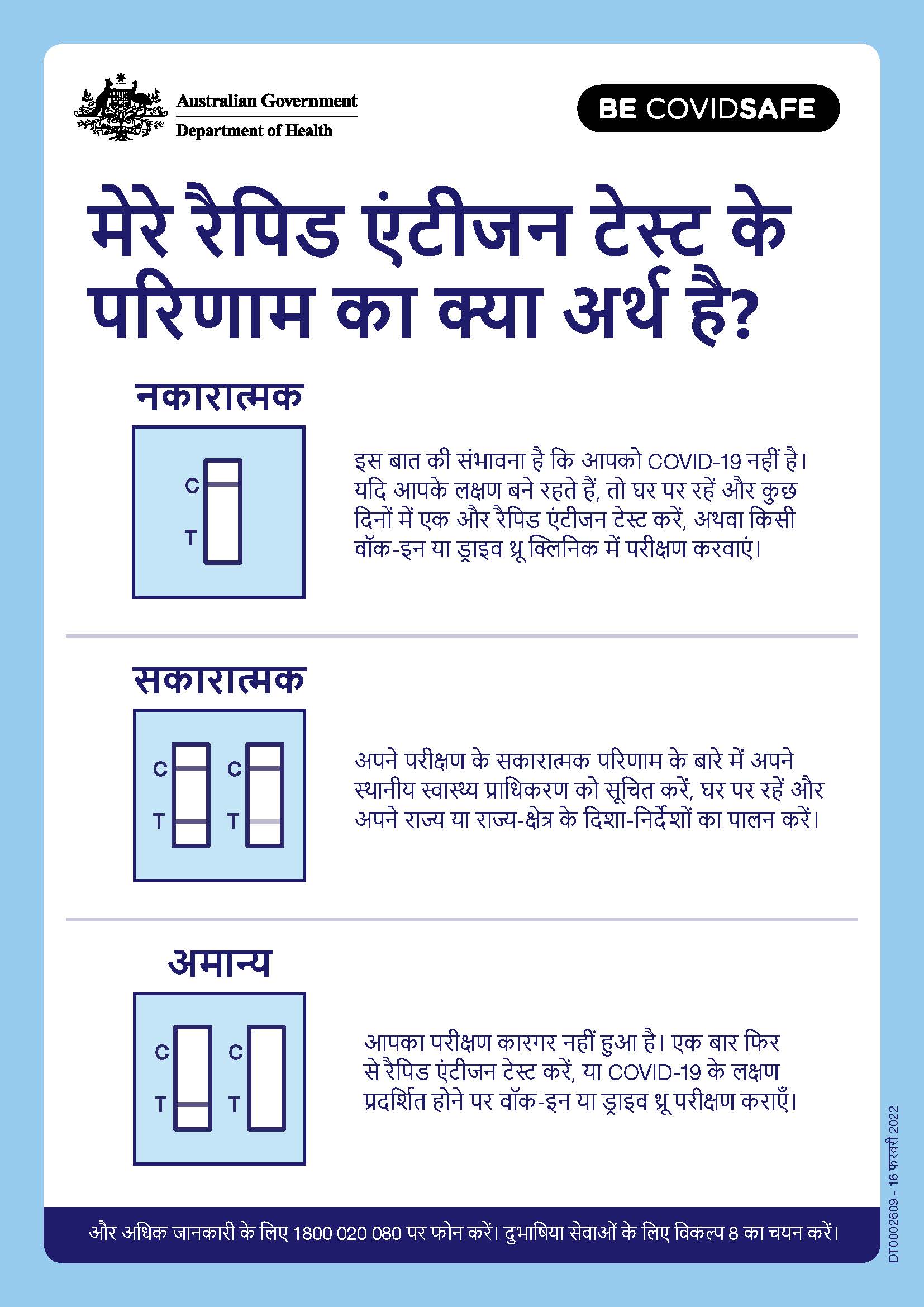 Coronavirus (COVID19) मेरे रैपिड एंटीजन टेस्ट के परिणाम का क्या अर्थ