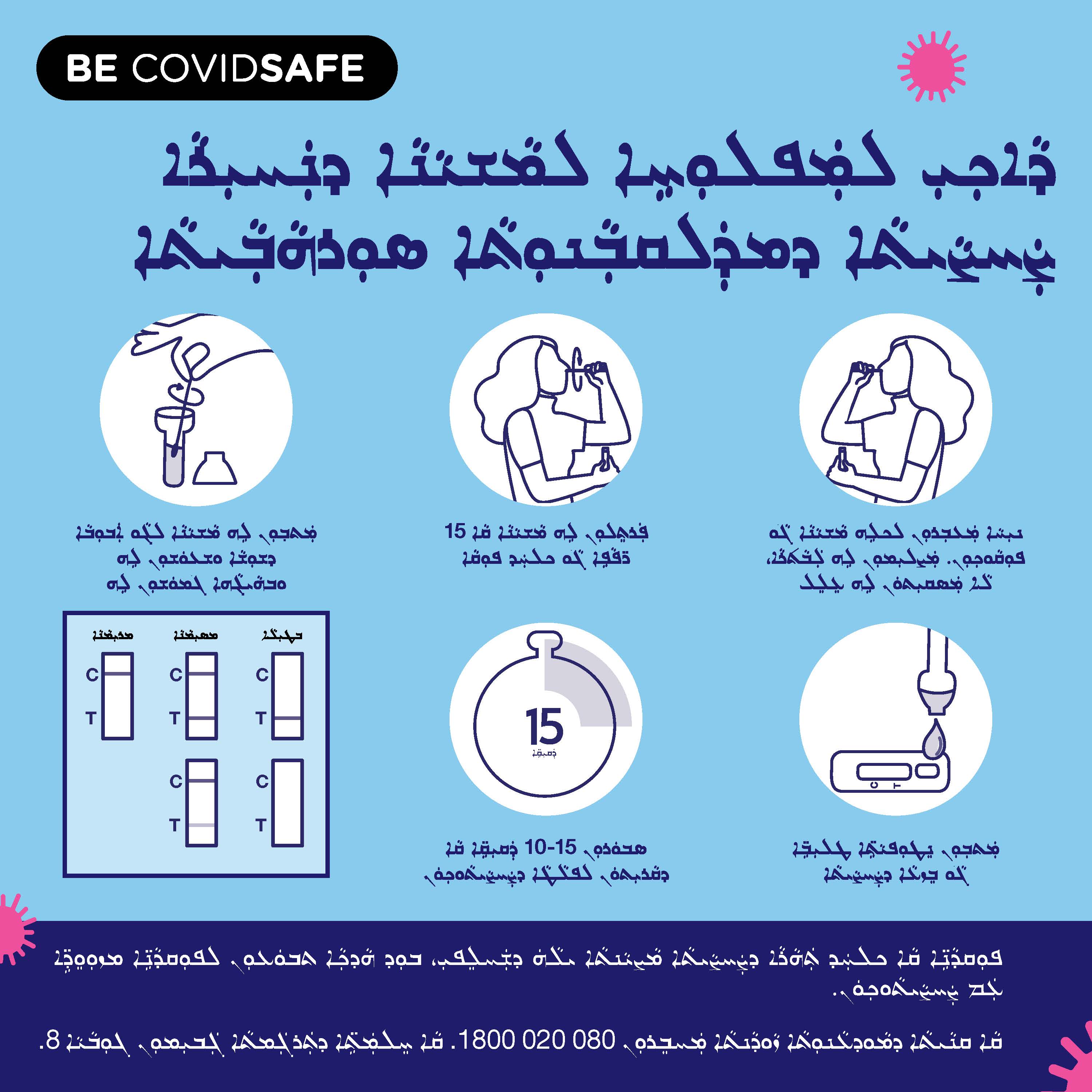 Coronavirus (COVID-19) – Social – ܕܵܐܟܼܝܼ ܠܡܲܦܠܘܼܚܹܐ ܠܡܵܫܝܵܢܵܐ ܕܢܲܚܝܼܪܵܐ ܨܲܚܨܵܝܬܵܐ ܕܡܕܲܠܩܒܼܵܢܘܼܬܵܐ ܣܘܼܪܗܵܒܼܵܝܬܵܐ (Nasal swab RAT)
