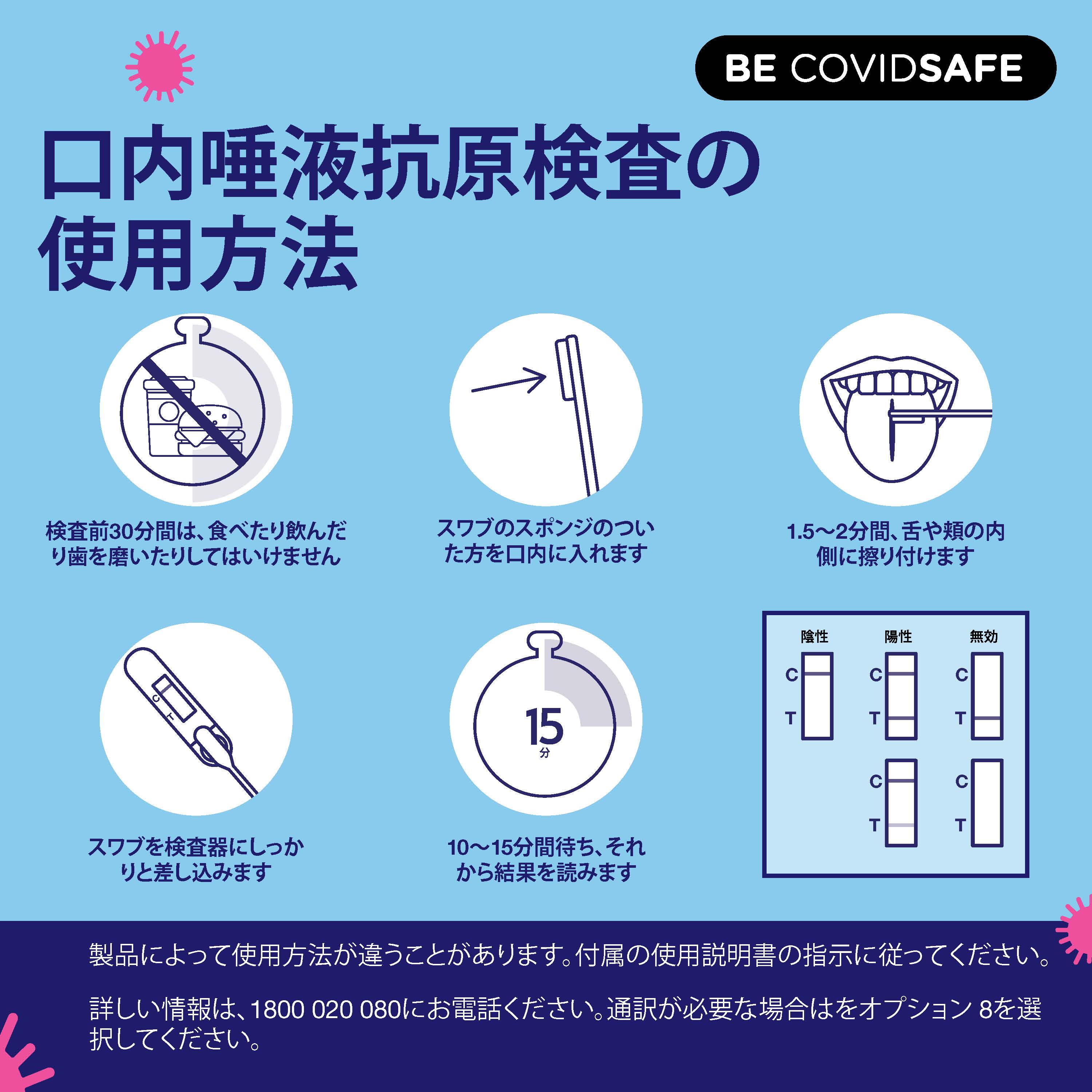 Coronavirus (COVID-19) – Social – 口内唾液抗原検査の 使用方法 (Rapid antigen oral saliva test)