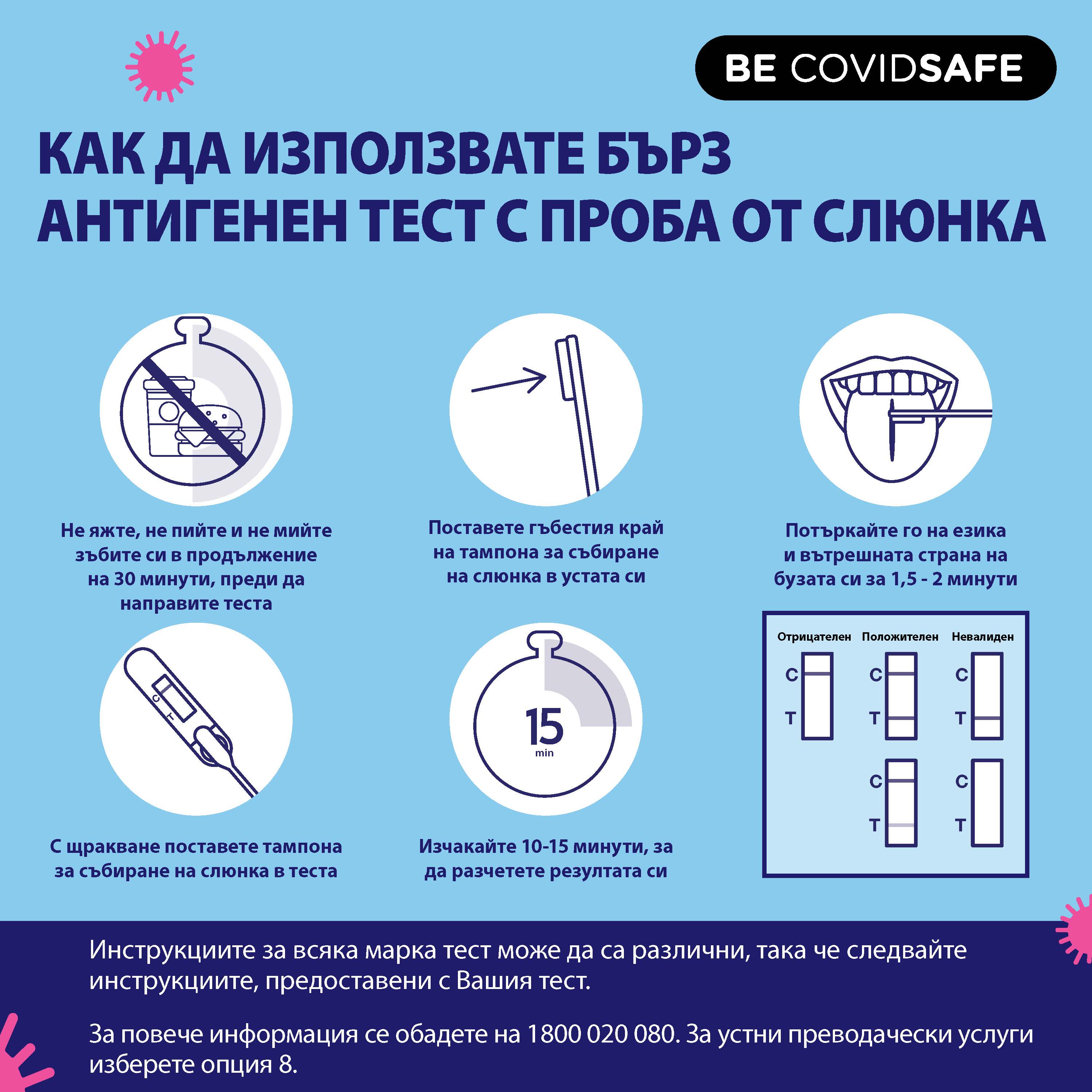 Coronavirus (COVID-19) – Social – КАК ДА ИЗПОЛЗВАТЕ БЪРЗ АНТИГЕНЕН ТЕСТ С ПРОБА ОТ СЛЮНКА (Rapid antigen oral saliva test)