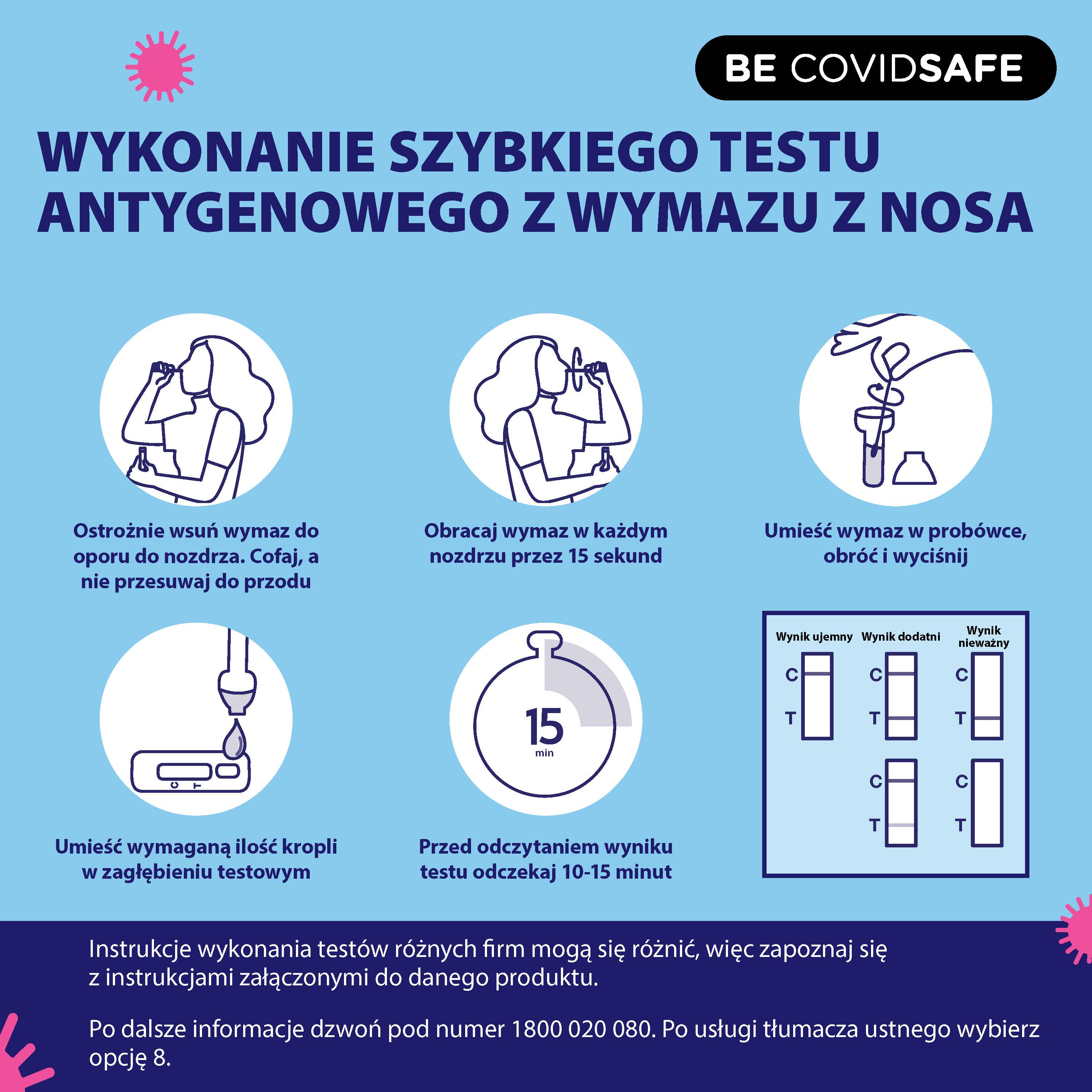 Coronavirus (COVID-19) – Social – WYKONANIE SZYBKIEGO TESTU ANTYGENOWEGO Z WYMAZU Z NOSA (Nasal swab RAT)