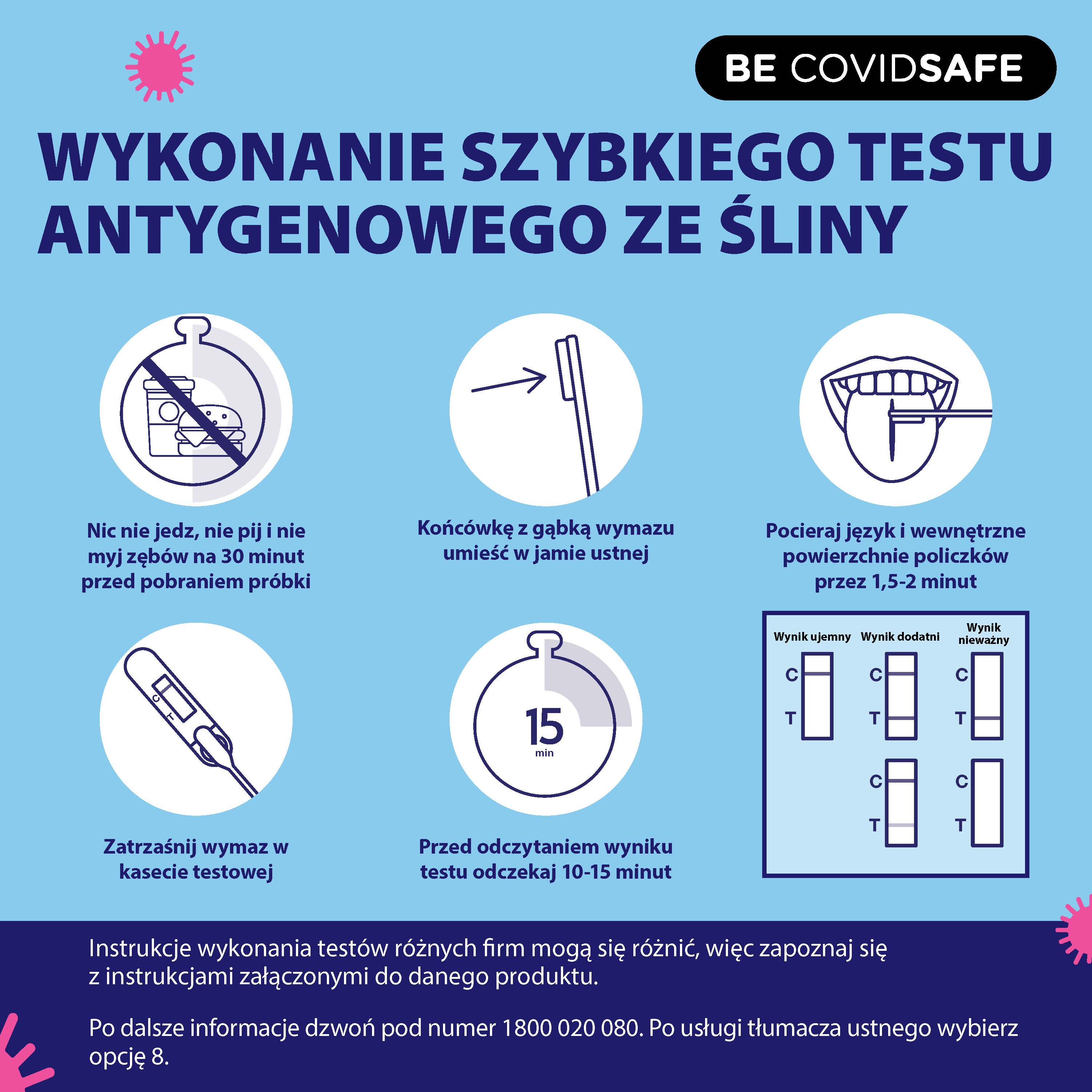 Coronavirus (COVID-19) – Social – WYKONANIE SZYBKIEGO TESTU ANTYGENOWEGO ZE ŚLINY (Rapid antigen oral saliva test)