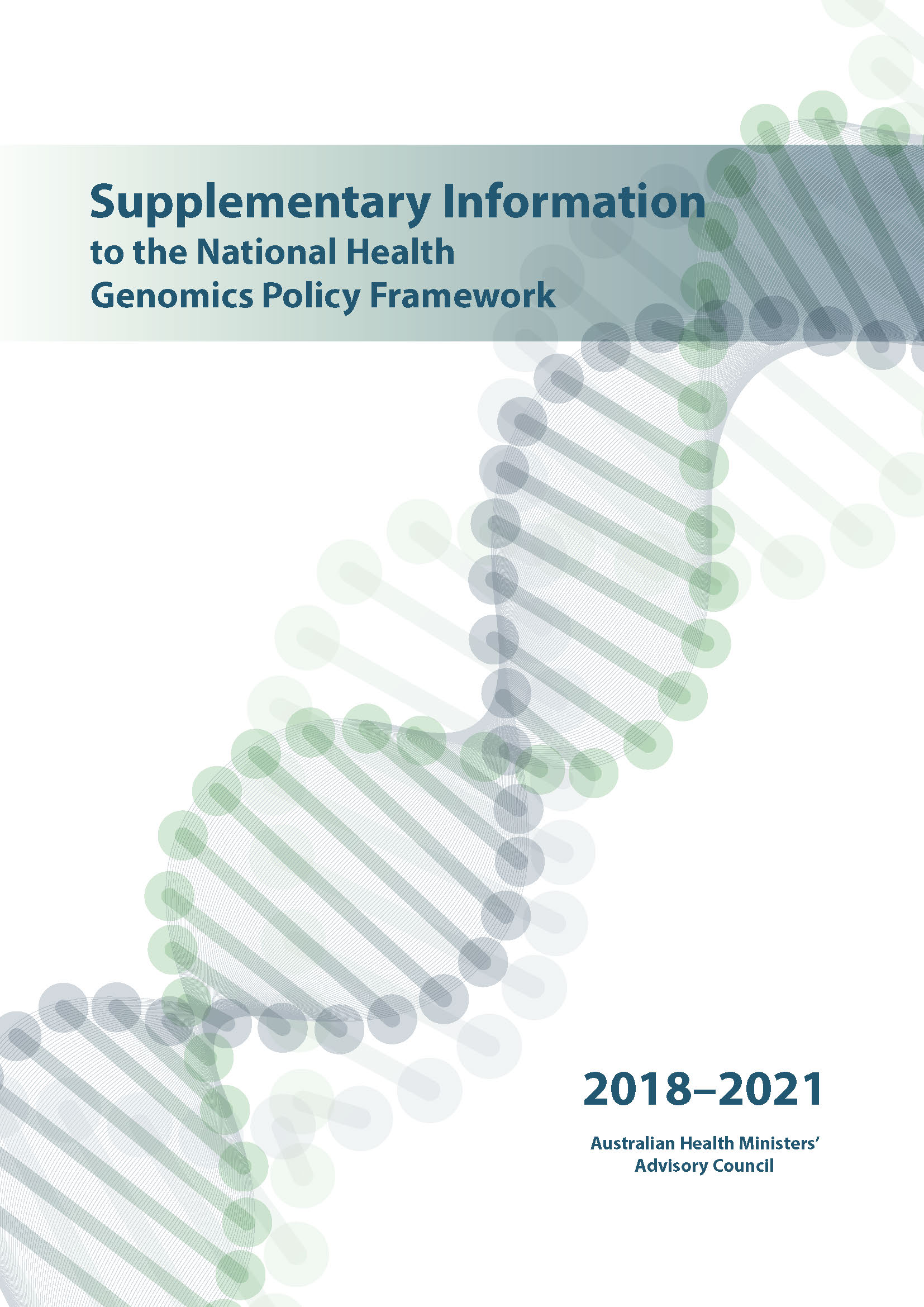 National Health Genomics Policy Framework 2018–2021 – Supplementary information
