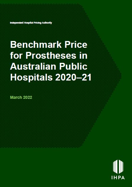 Benchmark Price for Prostheses in Australian Public Hospitals 2020-21