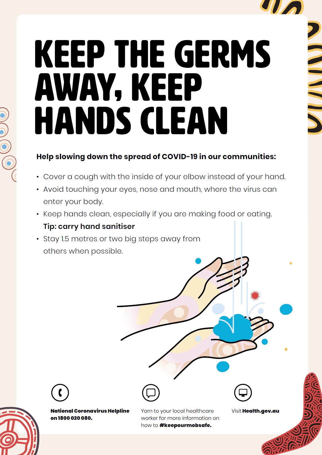Keep hands clean – poster