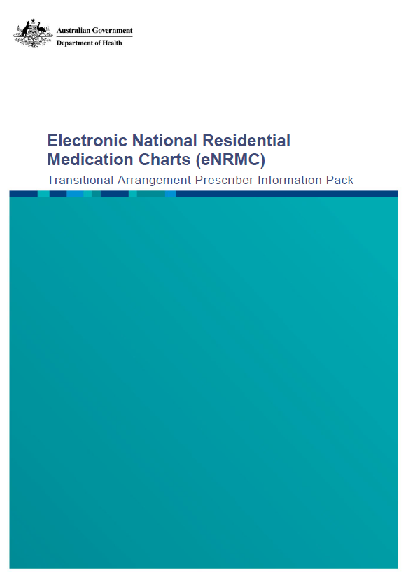 Cover image for Electronic National Residential Medication Charts (eNRMC) transitional arrangement – Prescriber information pack