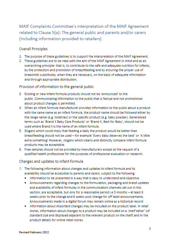 Cover image for MAIF Complaint Committee’s interpretation of Clause 5