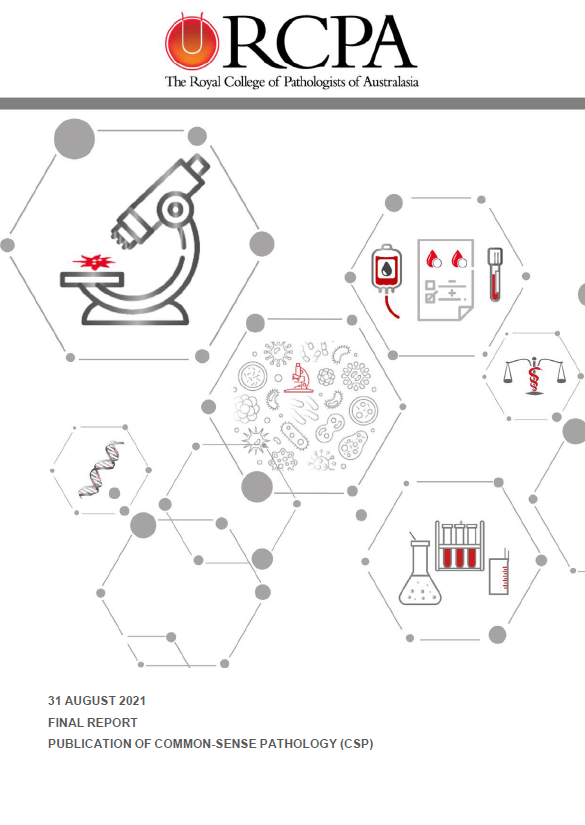 Cover image for Quality Use of Pathology Program (QUPP) – Final report for the Common Sense Pathology 2018–2021 project