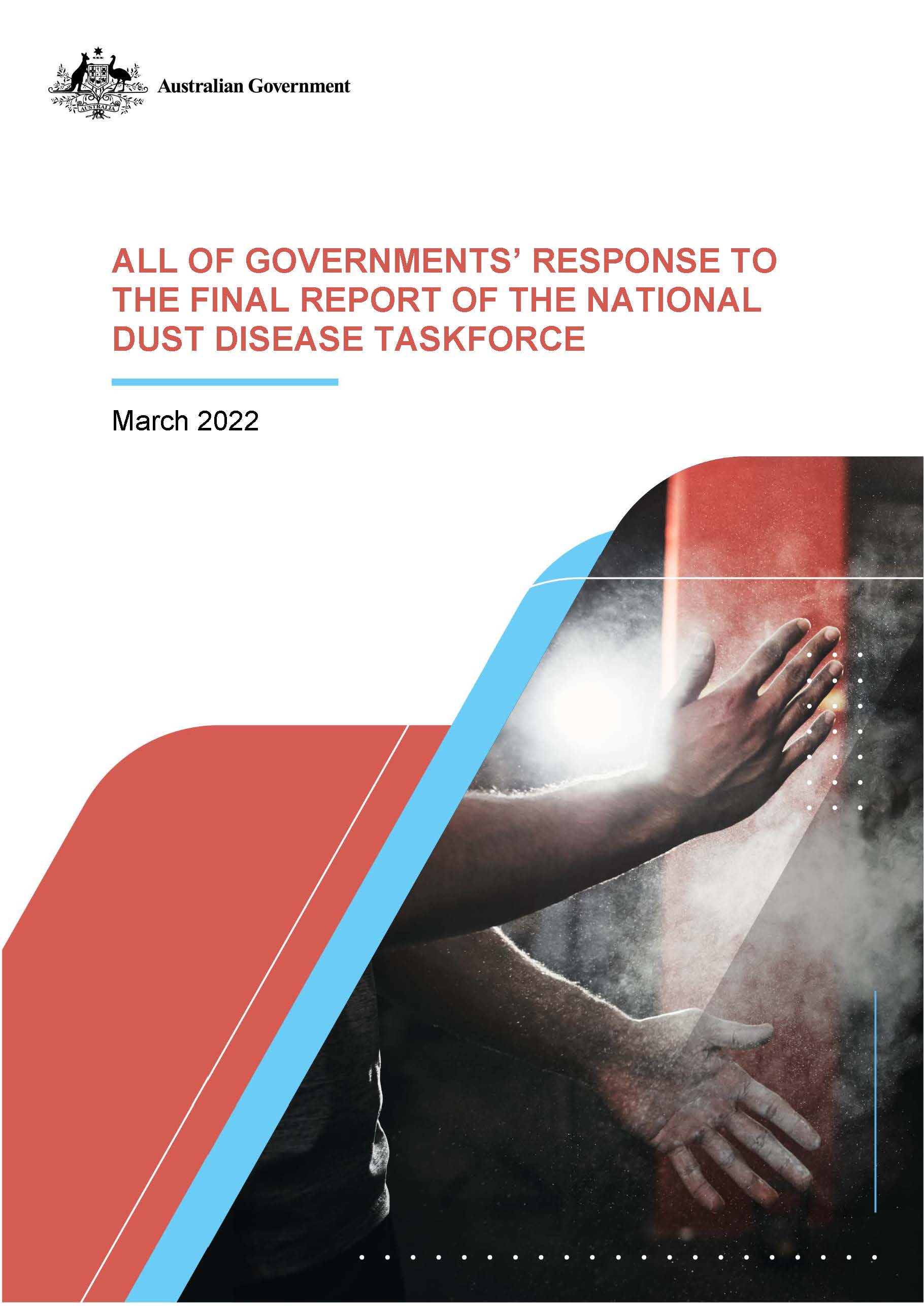 Cover image for All of governments' response to the National Dust Disease Taskforce final report