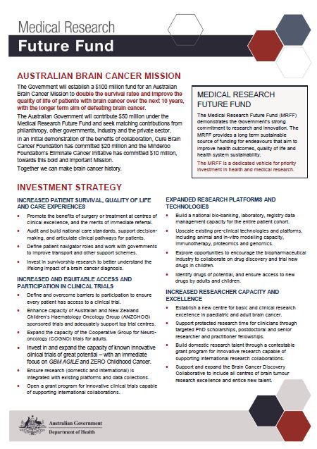 Brain Cancer Research Roadmap
