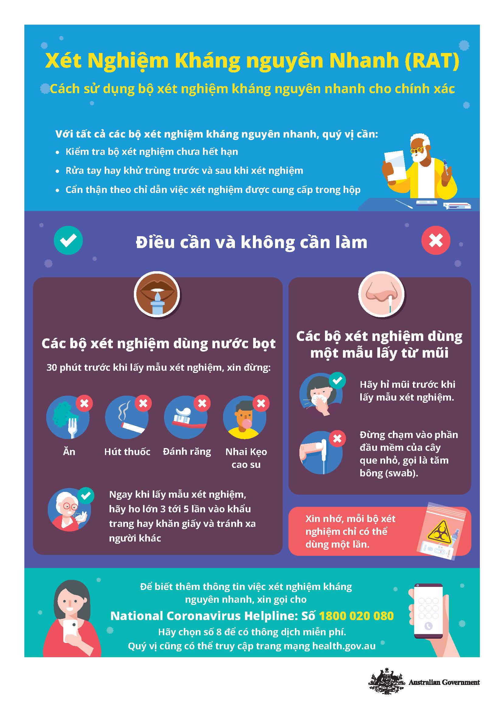 Cách sử dụng bộ xét nghiệm kháng nguyên nhanh cho chính xác  