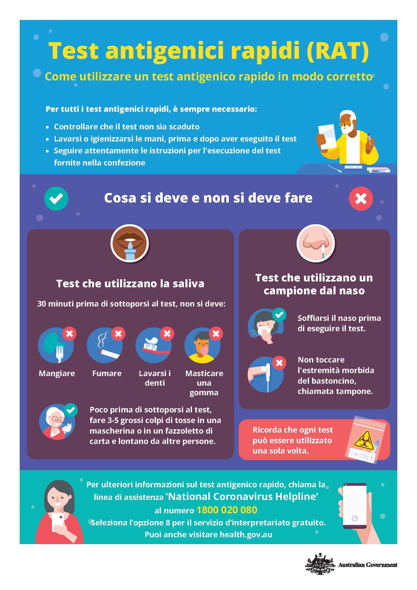 Come utilizzare un test antigenico rapido in modo corretto