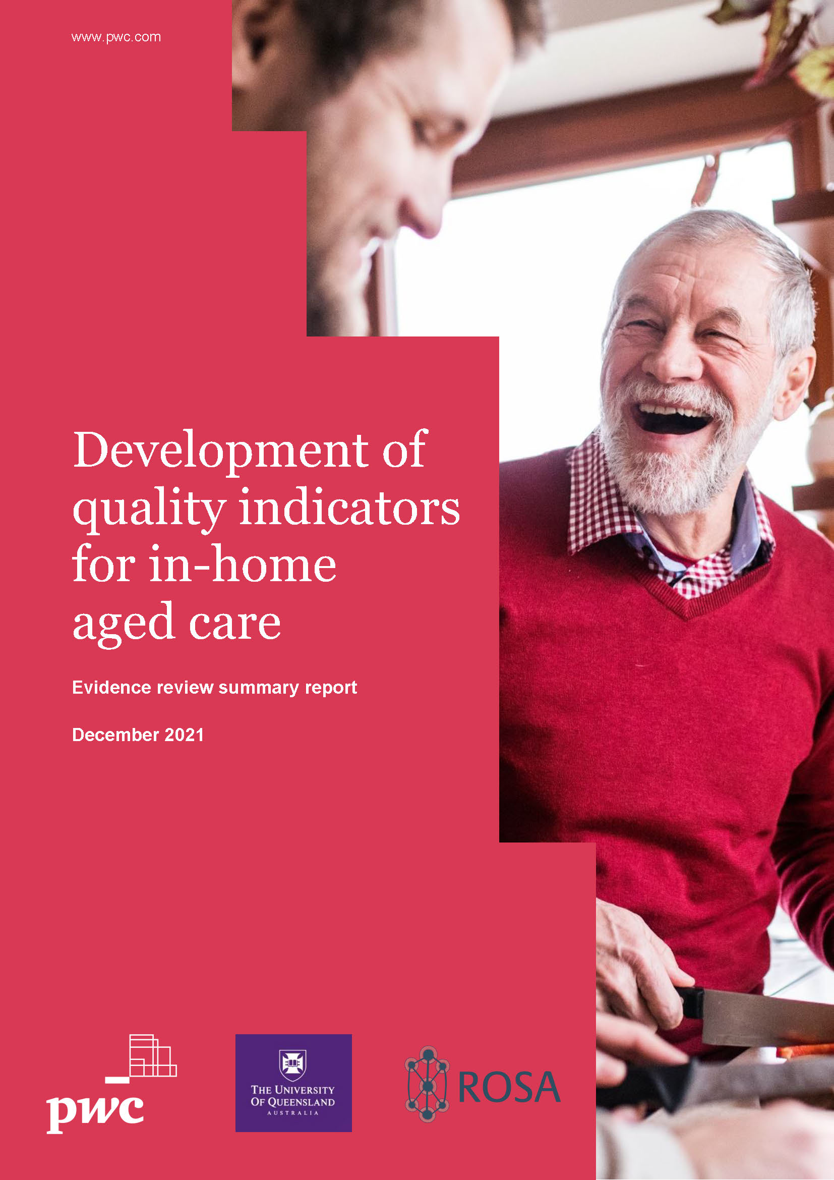 Development of quality indicators for in-home aged care – Evidence review summary report