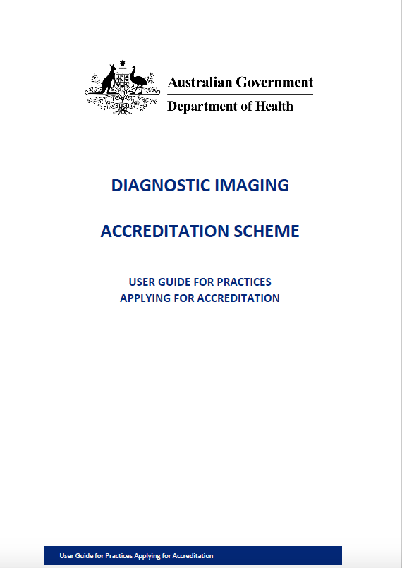 Diagnostic Imaging Accreditation Scheme – User guide for practices applying for accreditation cover image