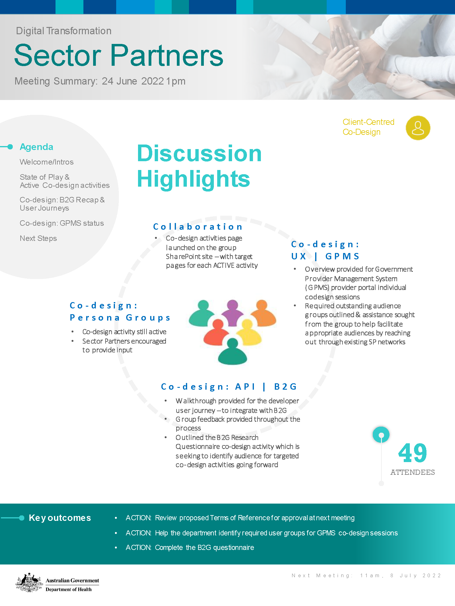Digital Transformation Sector Partners meeting summary – 24 June 2022