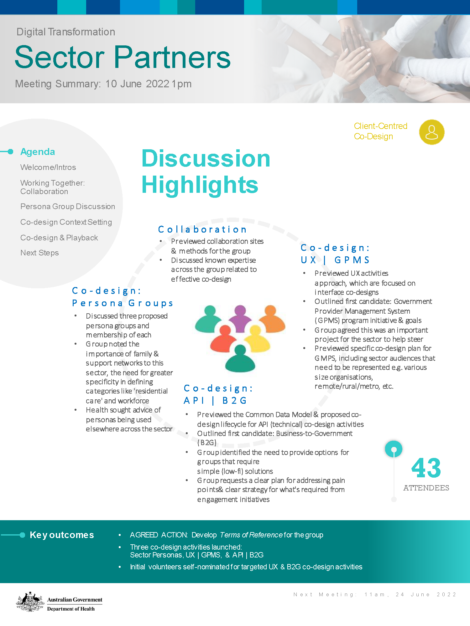 Digital Transformation Sector Partners meeting summary – 6 June 2022