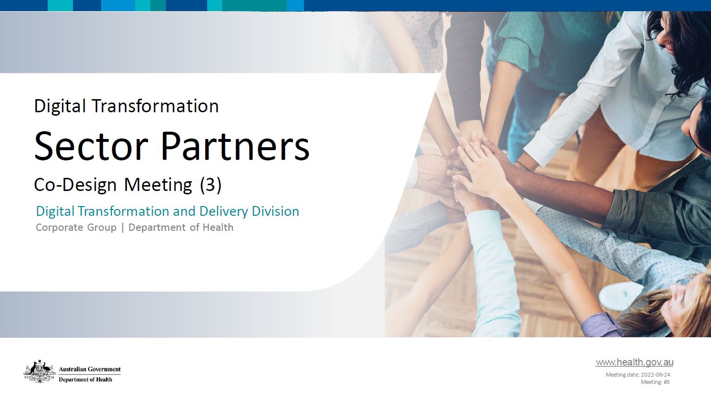 Digital Transformation Sector Partners slide presentation – 24 June 2022