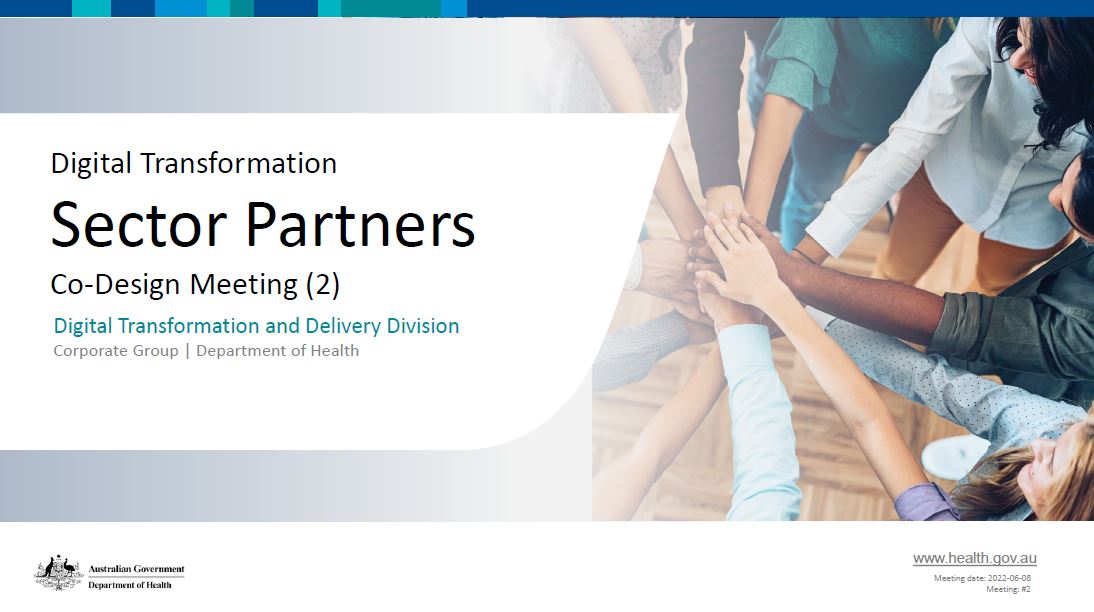 Digital Transformation Sector Partners slide presentation – 6 June 2022