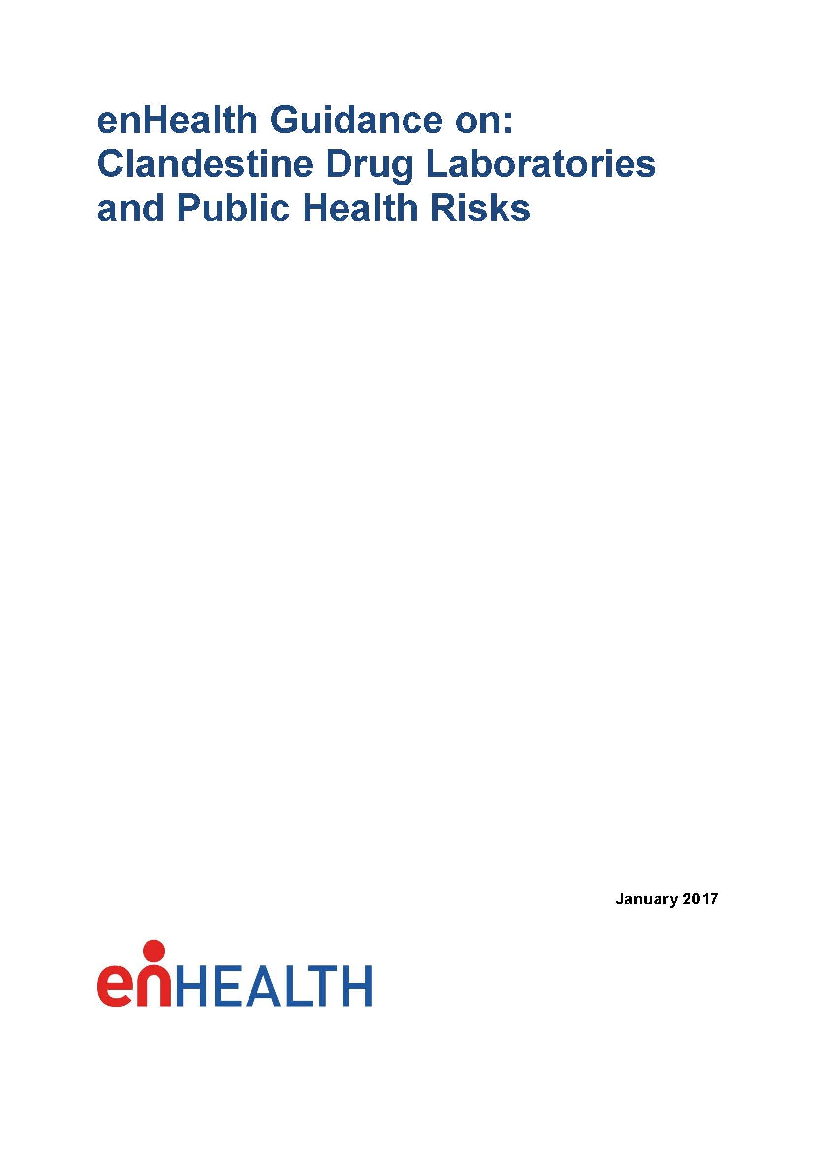 Cover image for enHealth guidance – Guidance on clandestine drug laboratories and public health risks