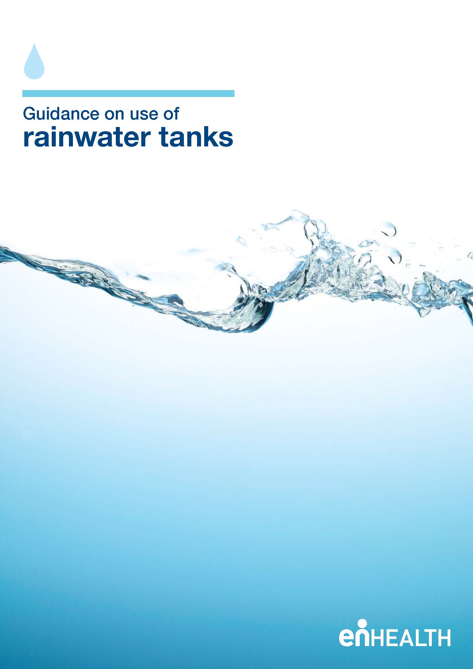 Cover image for enHealth guidance – Guidance on the use of rainwater tanks