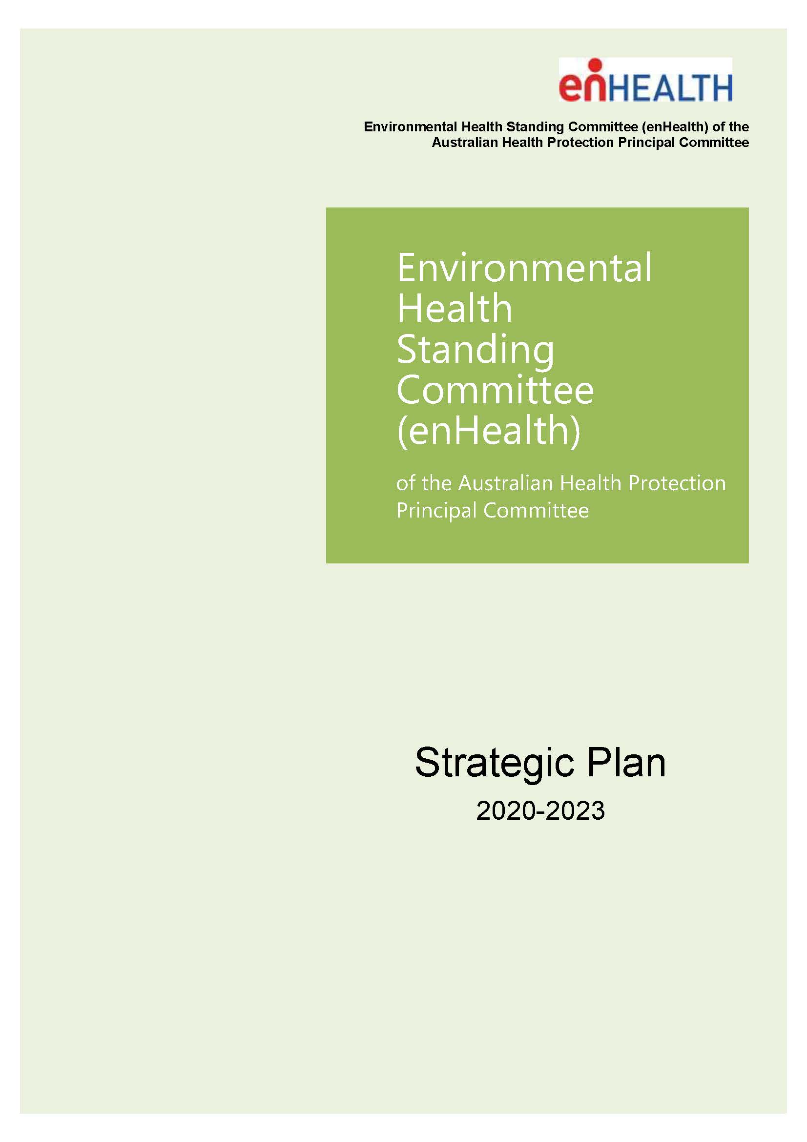 Cover image for Environmental health standing committee (enHealth) – Strategic plan