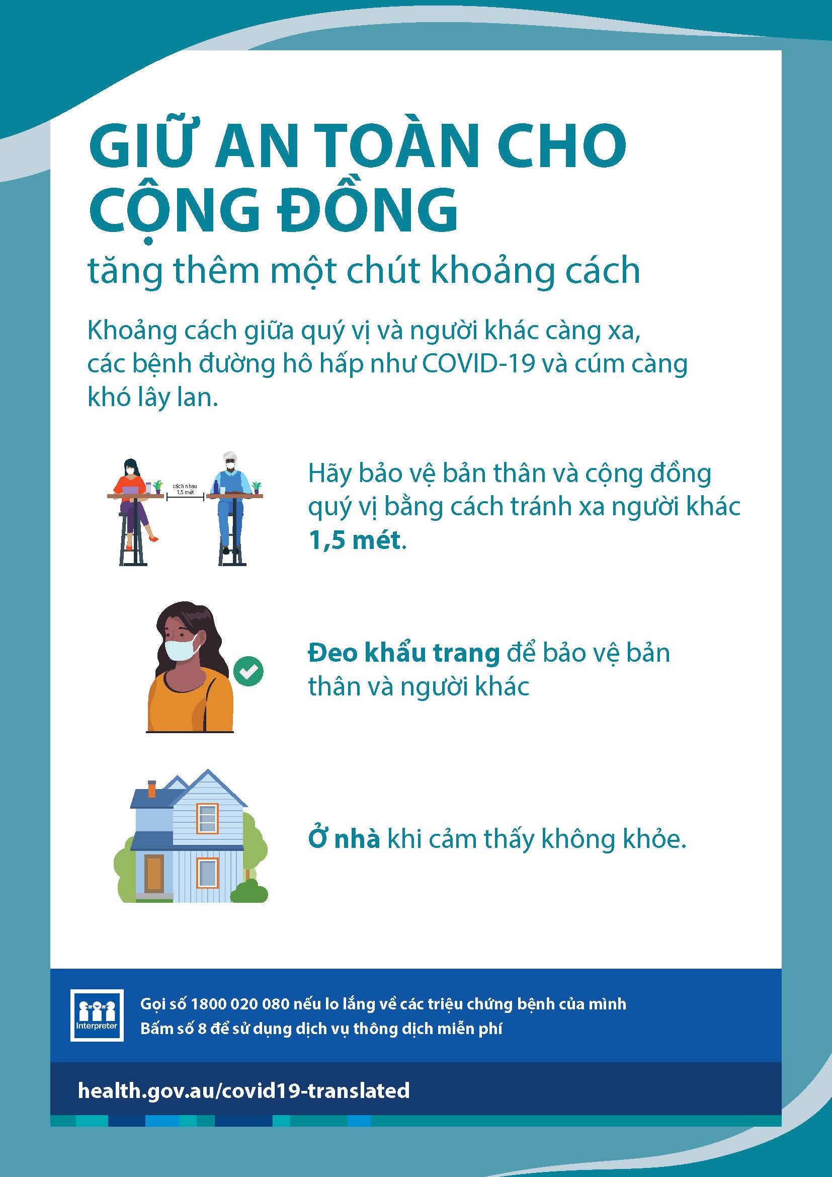 Hãy giữ an toàn cho cộng đồng quý vị bằng cách tăng thêm một chút khoảng cách