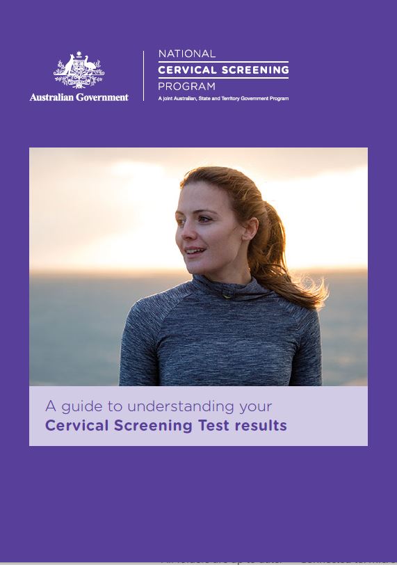 Cover image of 'A guide to understanding your cervical screening test results'