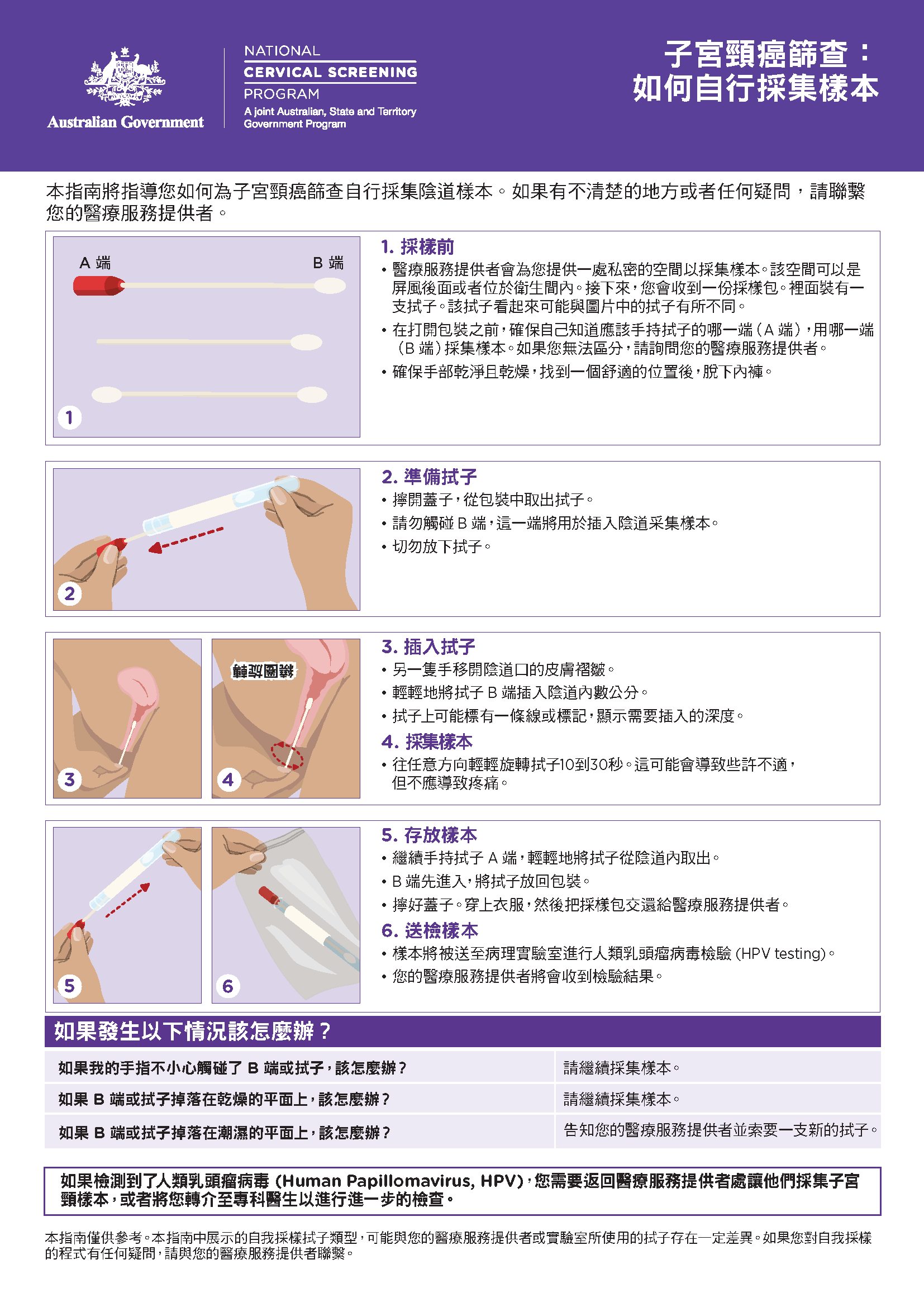 NCSP How to take your own sample Traditional Chinese