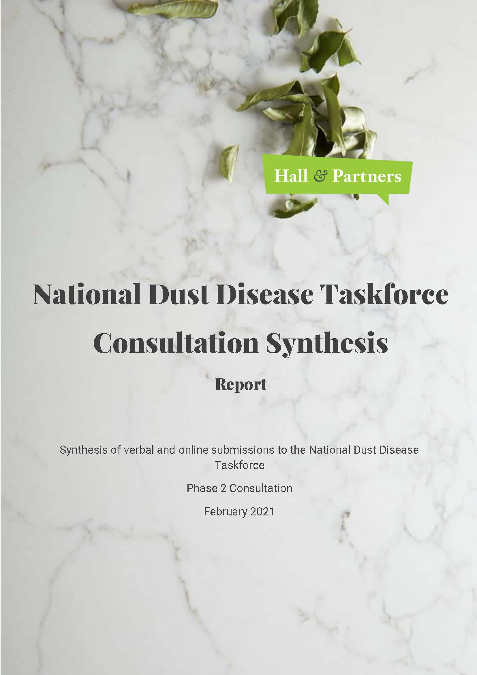 Cover image for National Dust Disease Taskforce – Consultation synthesis
