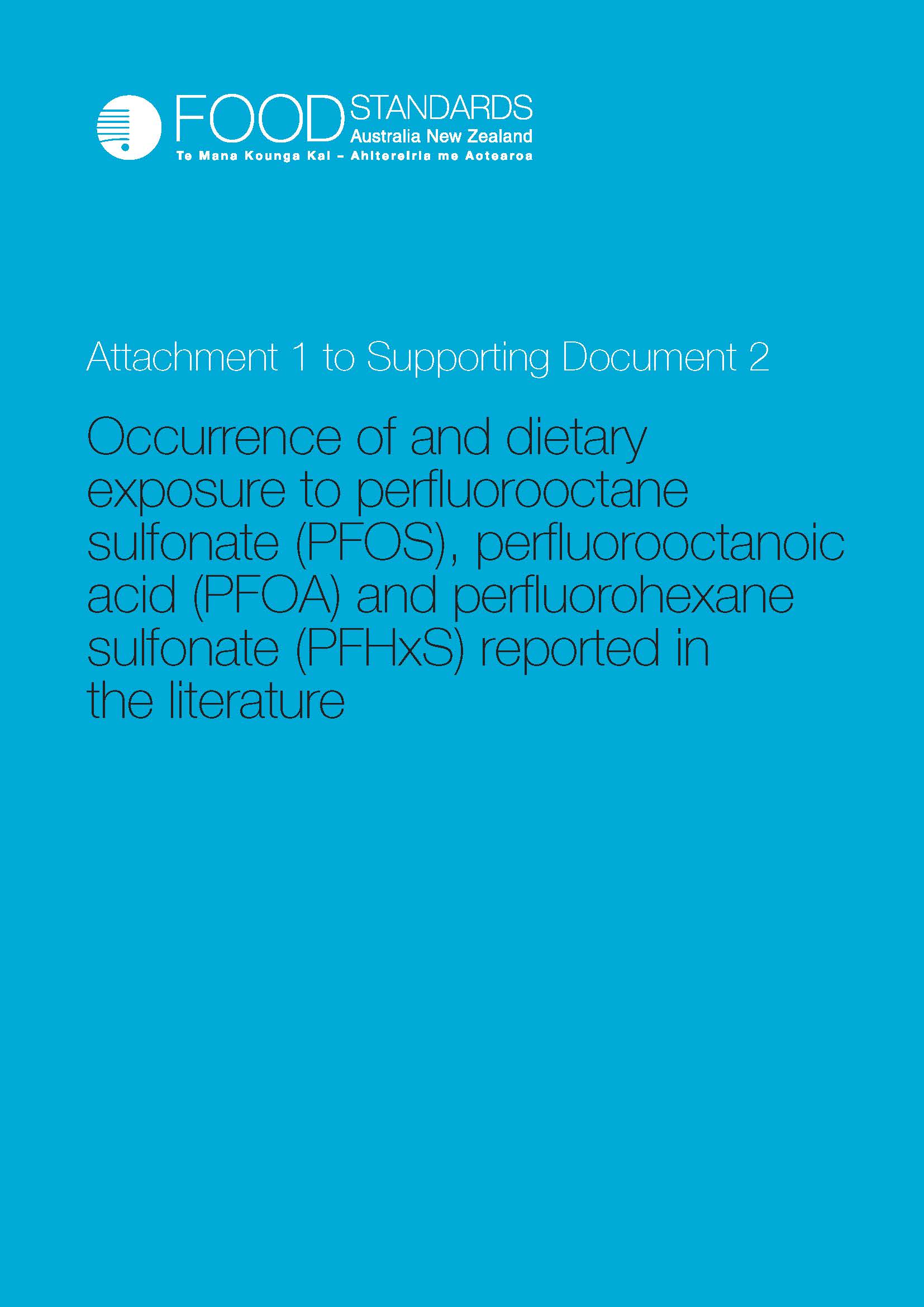 Cover image for Perfluorinated chemicals in food – dietary exposure assessment – occurrence and dietary exposure literature review