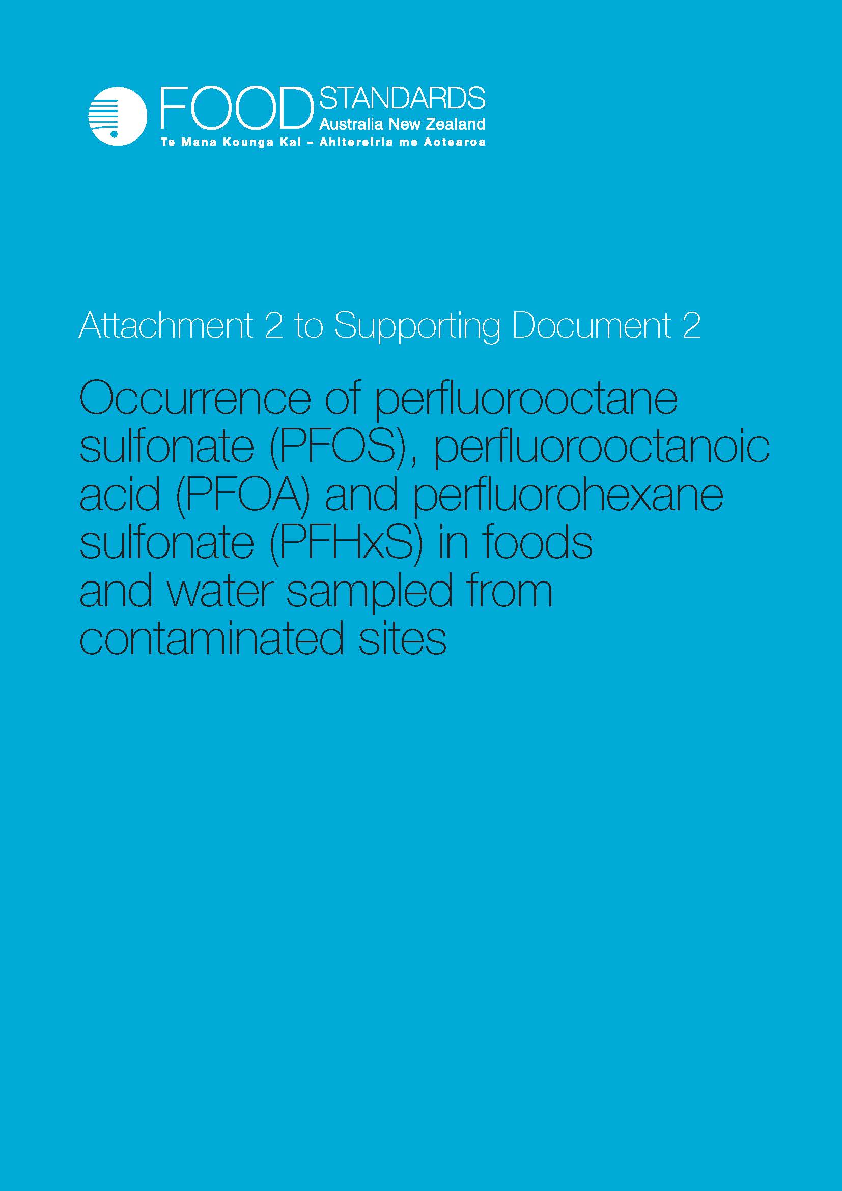Cover image for Perfluorinated chemicals in food – dietary exposure assessment – occurrence data report