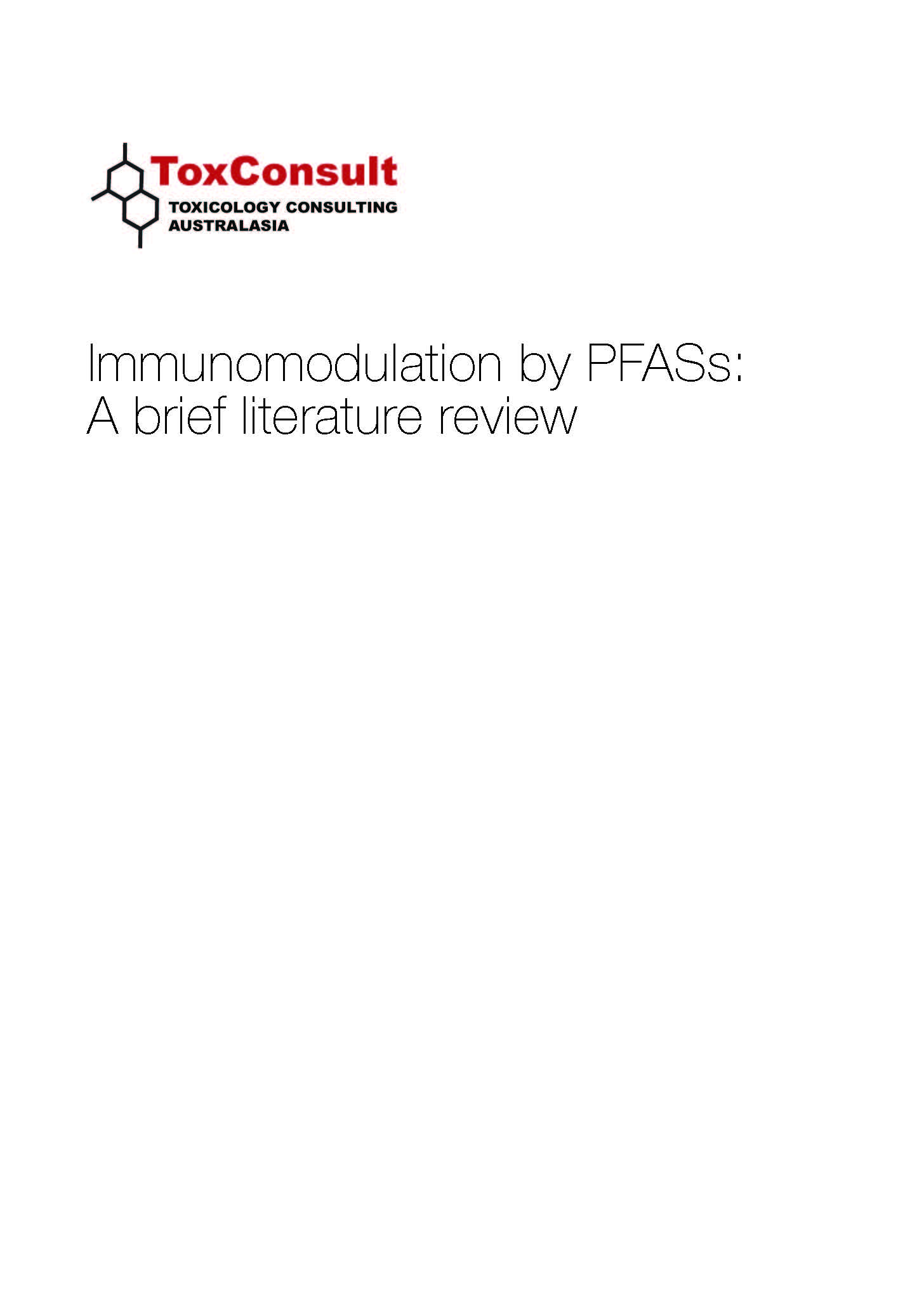 Cover image for Perfluorinated chemicals in food – hazard assessment – PFAS immunomodulation review
