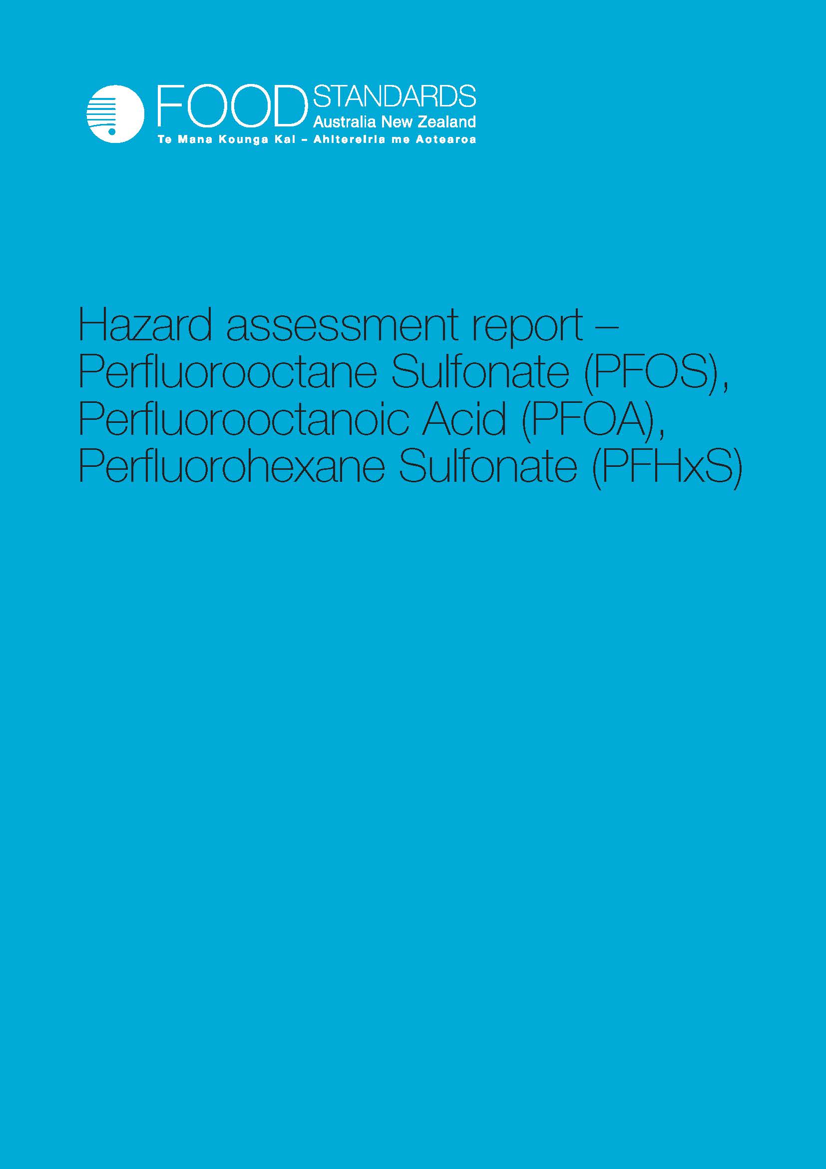 Cover image for Perfluorinated chemicals in food – hazard assessment – summary