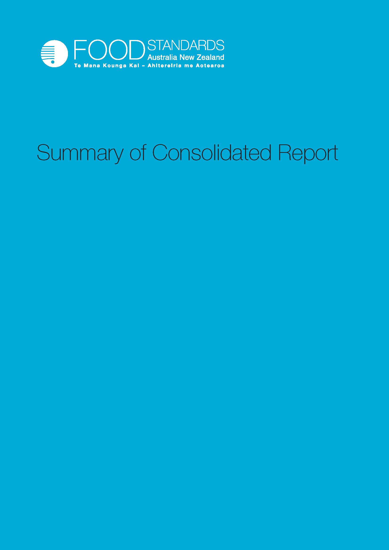 Cover image for Perfluorinated chemicals in food – Summary of consolidated report